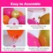 203pcs Pink Orange Balloon Garland Arch Kit, Hot Pink Orange Metallic Gold Latex Balloons for Tropical Engagement Bridal Shower Bachelorette Birthday Party Balloons Decorations